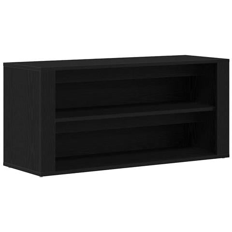 Panca Scarpiera Rovere Nero 100x35x45 cm in Legno di Argilla - Foto 1