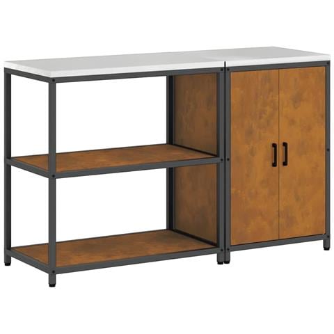 Set di Stoccaggio per Cucina 2 pcs Ruggine 150 x 50 x 92 cm - Foto 1