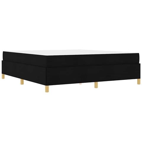 Letto a molle Nero e Bianco e Nero 180 x 200 cm Tessuto - Foto 1
