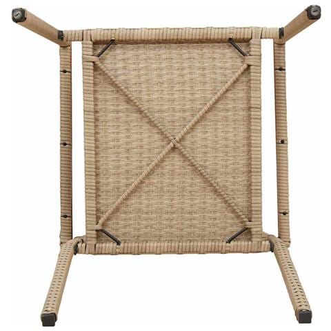 Sedie impilabili da giardino 4 pcs Crema e Marrone - Foto 9
