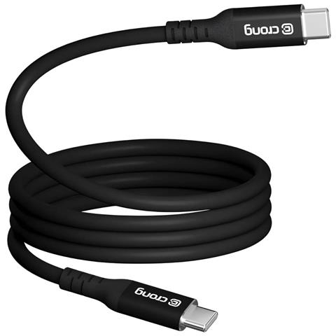 Cavo Usb-c A Usb-c 5a 100w Soft Link 25cm In Silicone, Nero - Foto 1