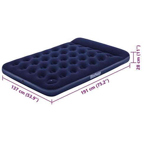 Letto ad Aria Blu 191 x 137 x 28 cm Plastica - Foto 8