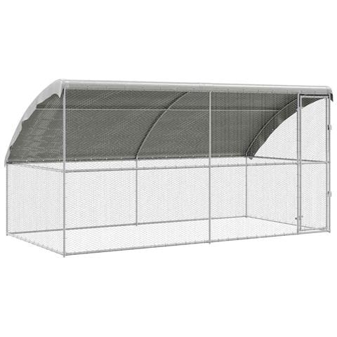 Gabbia per polli Argento 400 x 200 x 198.5 cm Acciaio zincato - Foto 1