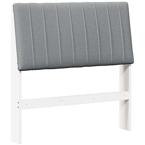 Testiera imbottita Grigio chiaro 90 cm Pino massello - Foto 1
