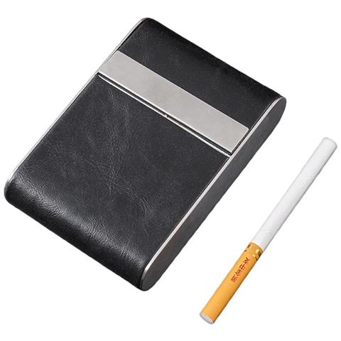 Portasigarette Medio In Pelle Pu Con Chiusura Magnetica - Contiene 20 Sigarette Slim Black - Foto 1