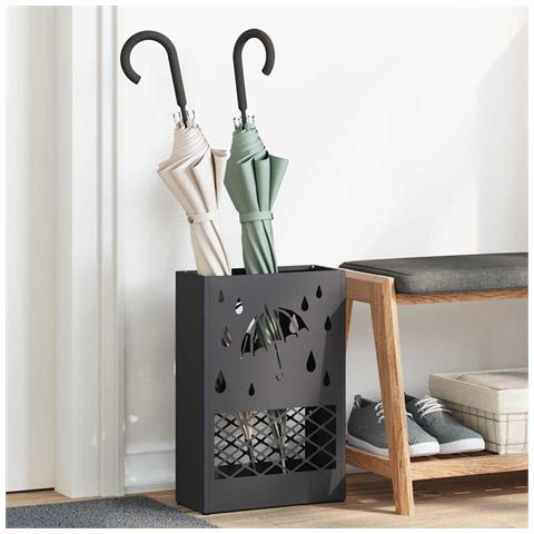 Supporto per Ombrellone Nero 28 x 12 x 41 cm Acciaio - Foto 2