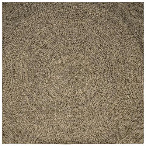 Tappeti per area Naturale e Nero 240 x 240 cm Juta - Foto 1