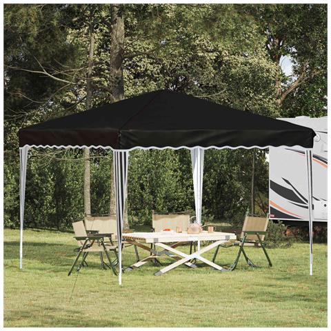 Tenda per feste a pop-up 288 x 288 x 245 cm Nero Tessuto Oxford - Foto 2