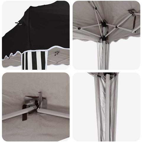 Tenda per feste a pop-up 288 x 288 x 245 cm Nero Tessuto Oxford - Foto 9