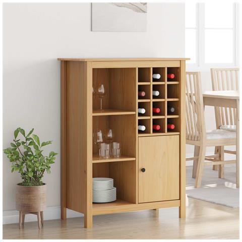 Mobile per vino HILL Marrone miele 79.5 x 40 x 107.5 cm - Foto 2