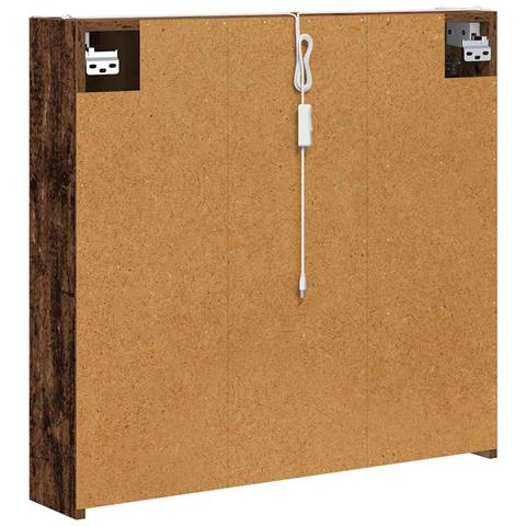 Mobiletto per specchio da bagno con lo scaffale Legno vecchio - Foto 9