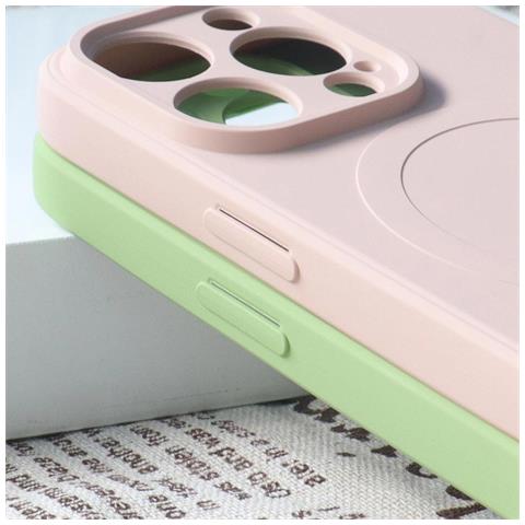 Custodia In Silicone Compatibile Con Magsafe Per Iphone 15 Plus - Crema - Foto 1