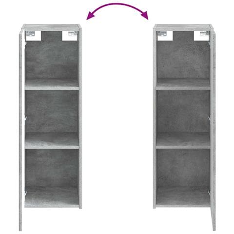 Set di mobili per il bagno 2 pz Grigio Cemento - Foto 2