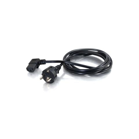 Cavo di alimentazione standard C2G 88534 - 2 m Lunghezza - IEC 60320 C13 - CEE 7/7 - 110 V AC, 220 V AC Voltage Rating - Nero - Foto 1