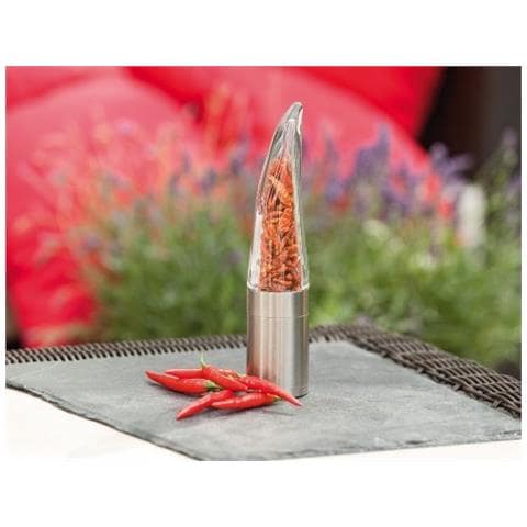Macinapeperoncino, Acciaio Inox / acrilico, D: 4,5 Cm H: 22 Cm - Foto 1