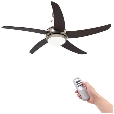 Ventilatore Da Soffitto Decorato Con Luce 128cm Marrone - Foto 1