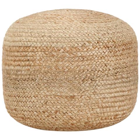 Pouf Lavorato A Mano 45x30 Cm In Juta - Foto 1