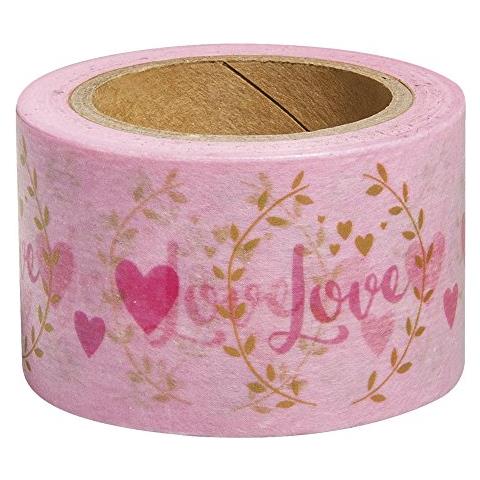 Nastro Adesivo Love Con Sfondo Bianco - 15 M X 3 Cm - Foto 2