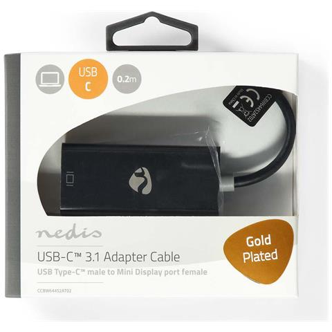 Adattatore Da Usb 3.2 Gen 1 Usb-c Maschio A Mini Displayport Femmina 0,2 M, Nero - Foto 2