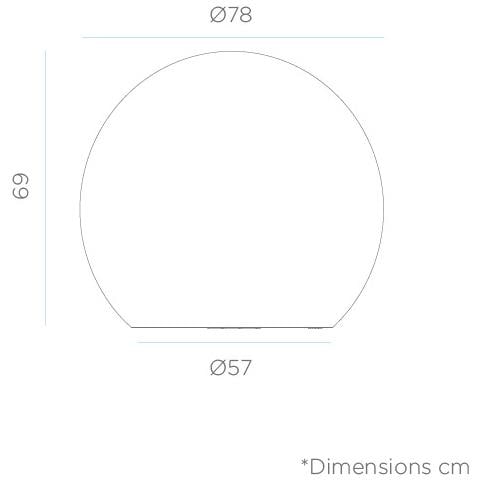 Sfera Led 2.8w Buly 80 Solare Smarttech Rgbw 690xø780 Mm Pe - Foto 1