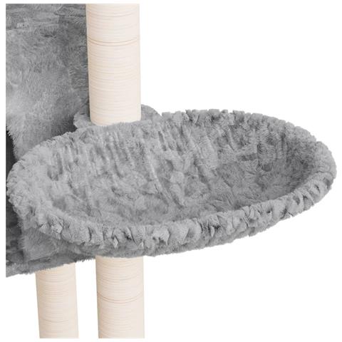Albero Per Gatti Con Tiragraffi In Sisal Grigio Chiaro 108,5 Cm - Foto 6