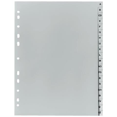 Herlitz 10843522 Registro Delle Schede Del Registro Alfabetico Polypropilene (pp) Grigio (10843522) - Foto 2