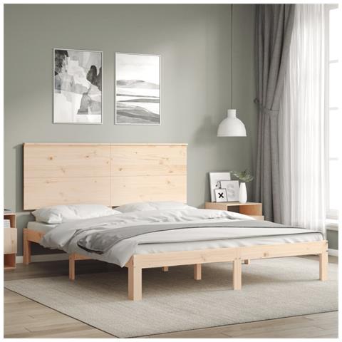 Giroletto con Testiera King Size in Legno Massello - Foto 3