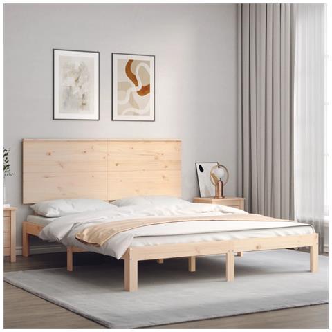 Giroletto con Testiera King Size in Legno Massello - Foto 1