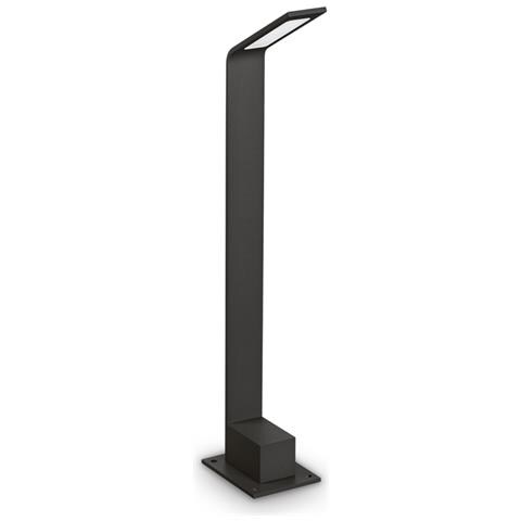 Paletto Contemporaneo Agos Alluminio Nero Led Integrato 6,5w 3000k Ip54 - Foto 1