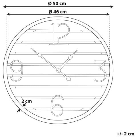 Orologio Da Parete Legno Scuro Ø 50 Arriaga - Foto 5