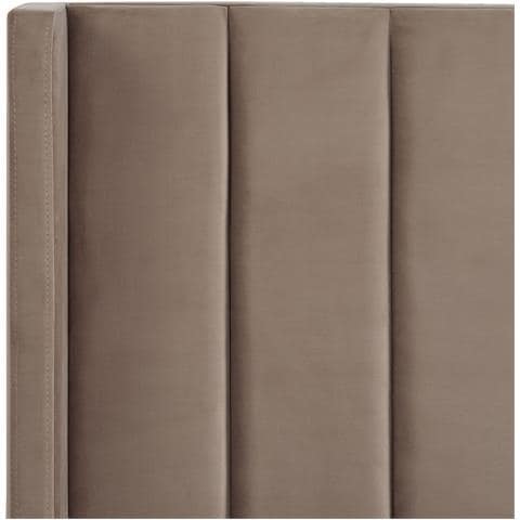 Letto Matrimoniale Velluto Tortora 180 X 200 Cm Villette - Foto 2