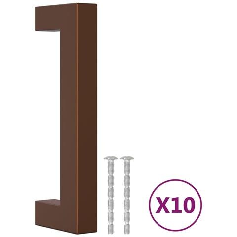 Maniglie per Mobili 10pz Bronzo 96mm in Acciaio Inox - Foto 2