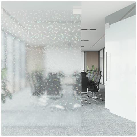 Pellicola Finestra Smerigliata Motivo Arcobaleno 3d 90x2000 Pvc - Foto 3