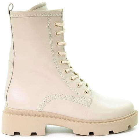 Beige Casual Closed Booties Stivaletti Pelle Scarpe Donna Beige Eu 39, 32755-61 - Foto 2