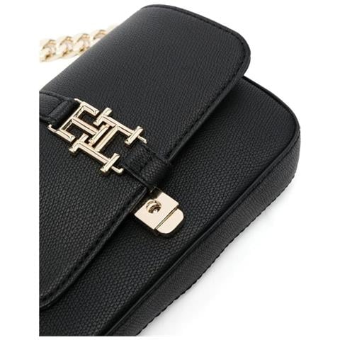 Th Plush Crossover Borsa Tracolla Corssbody Sintetico Borse Donna Nero Eu One Size, Aw0aw14186 Bds - Foto 3