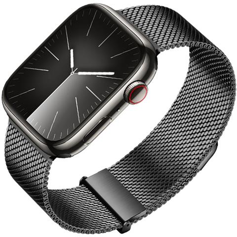 Cinturino Graphite Milanese Loop Per Apple Watch Grey L - Foto 3