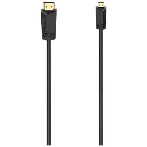 00074259 cavo HDMI 2 m HDMI tipo A (Standard) HDMI tipo D (Micro) Nero - Foto 1