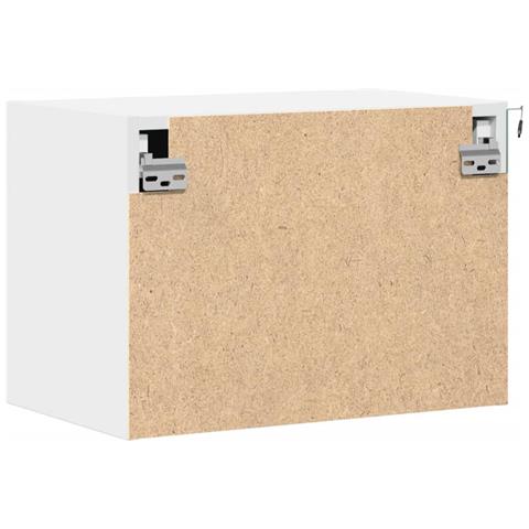 Comodini a Parete con Luci LED 2 pz Bianchi - Foto 9