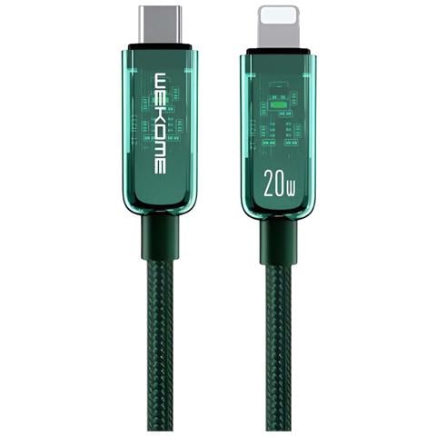 Cavo Wdc-181 1m Usb-c A Lightning 20w Serie Vanguard, Verde - Foto 1