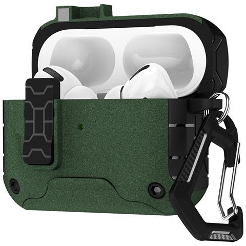 Custodia Protettiva Compatibile Con Airpods 4 - Tpu+pc, Magnetica, Supporto Ricarica Wireless Green - Foto 2