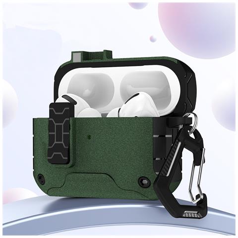 Custodia Protettiva Compatibile Con Airpods 4 - Tpu+pc, Magnetica, Supporto Ricarica Wireless Green - Foto 3