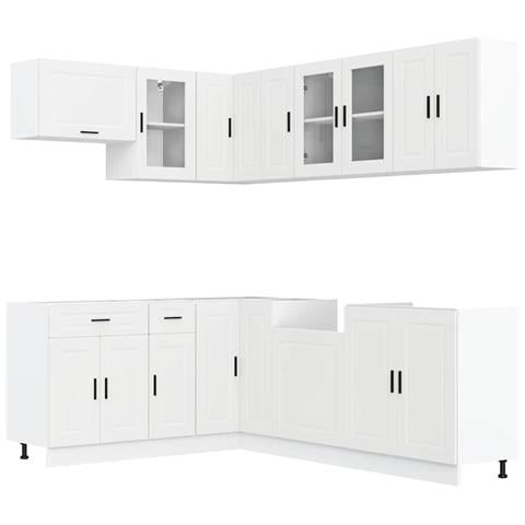 Set Mobili da Cucina 11 pz Porto Bianchi Legno Multistrato - Foto 1