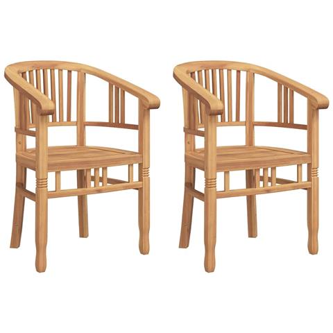 Sedie da giardino 2 pcs Marrone 63 x 58 x 89 cm - Foto 1