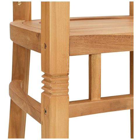 Sedie da giardino 2 pcs Marrone 63 x 58 x 89 cm - Foto 9