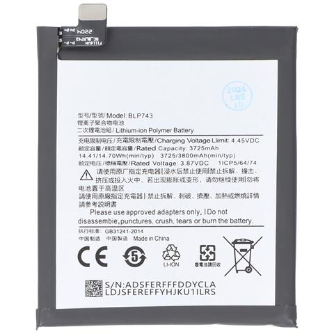 Batteria Li-ion 3.87v Per Smartphone Oneplus 7t Compatibile Blp743 - Foto 1