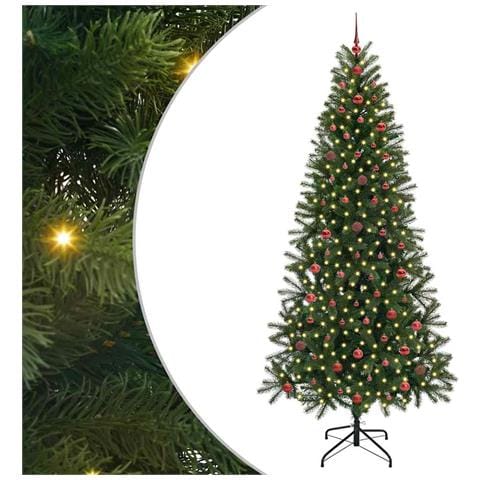Albero di Natale artificiale con 300 LED Verde 240 cm PE e PVC - Foto 1