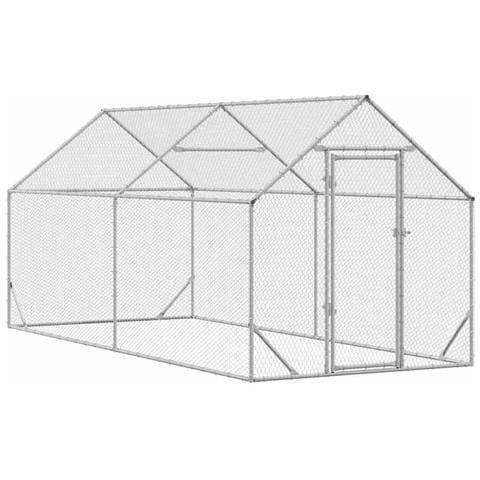 Gabbia per polli Argento 400x170x177cm Acciaio zincato - Foto 1