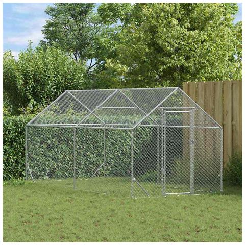 Gabbia per polli Argento 400x170x177cm Acciaio zincato - Foto 2