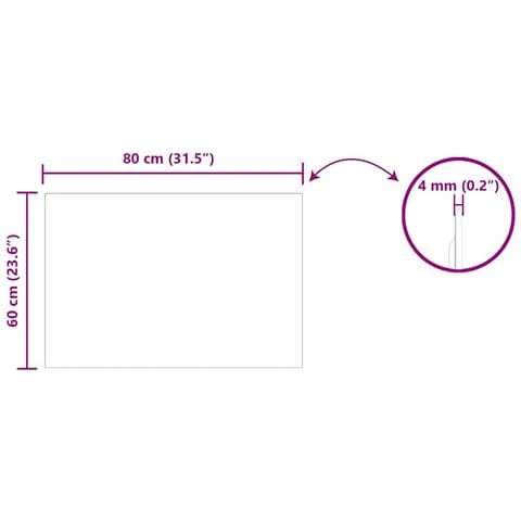 Specchio da parete 80 x 60 cm vetro temperato - Foto 8