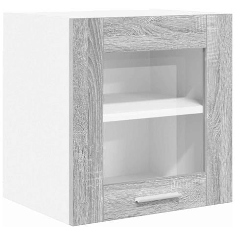 Armadio pensile con porta Riga Grigio Sonoma 40 x 31 x 40 cm - Foto 1